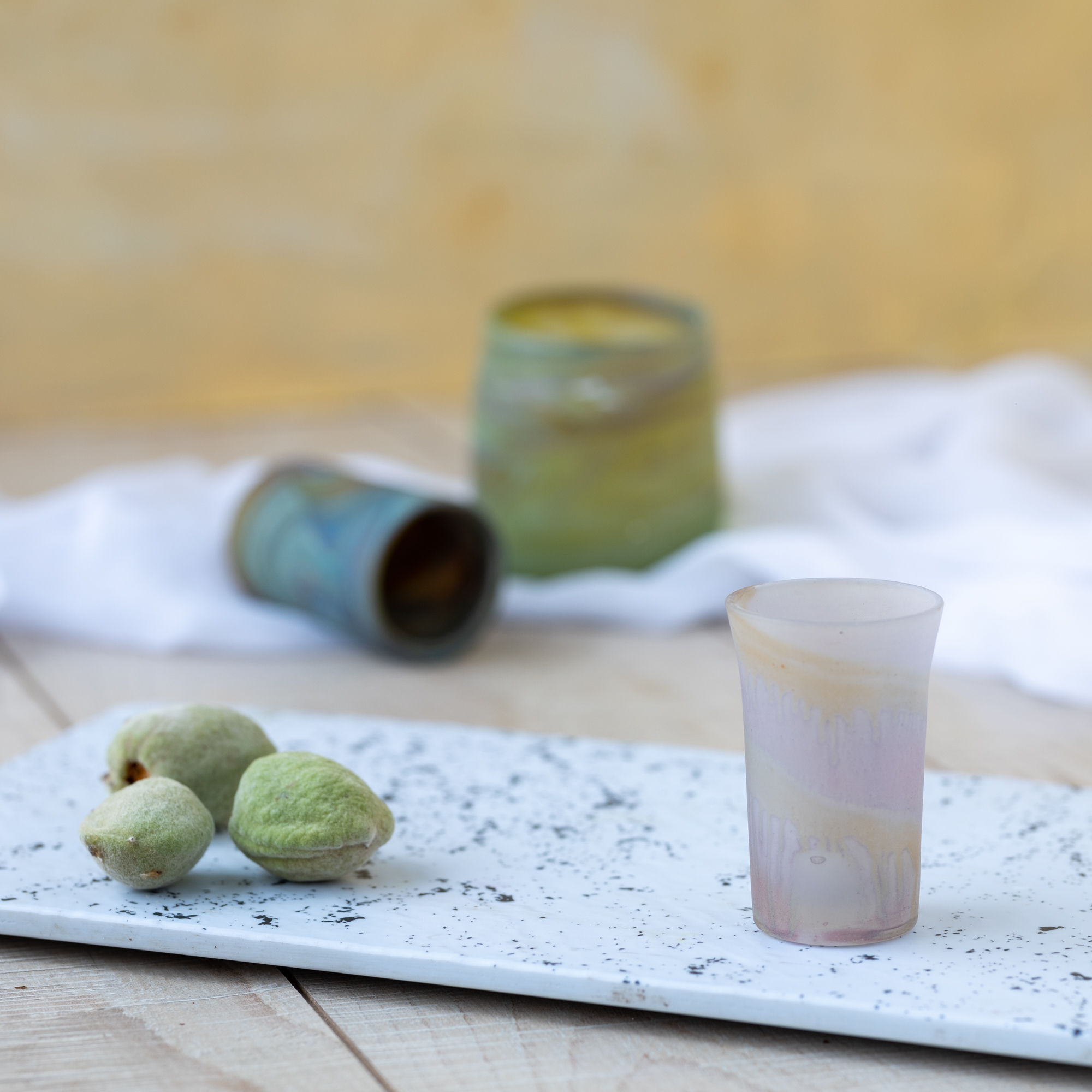 Small Pink Glass Shot Cup Small Pink Glass Shot Cup - Image 1