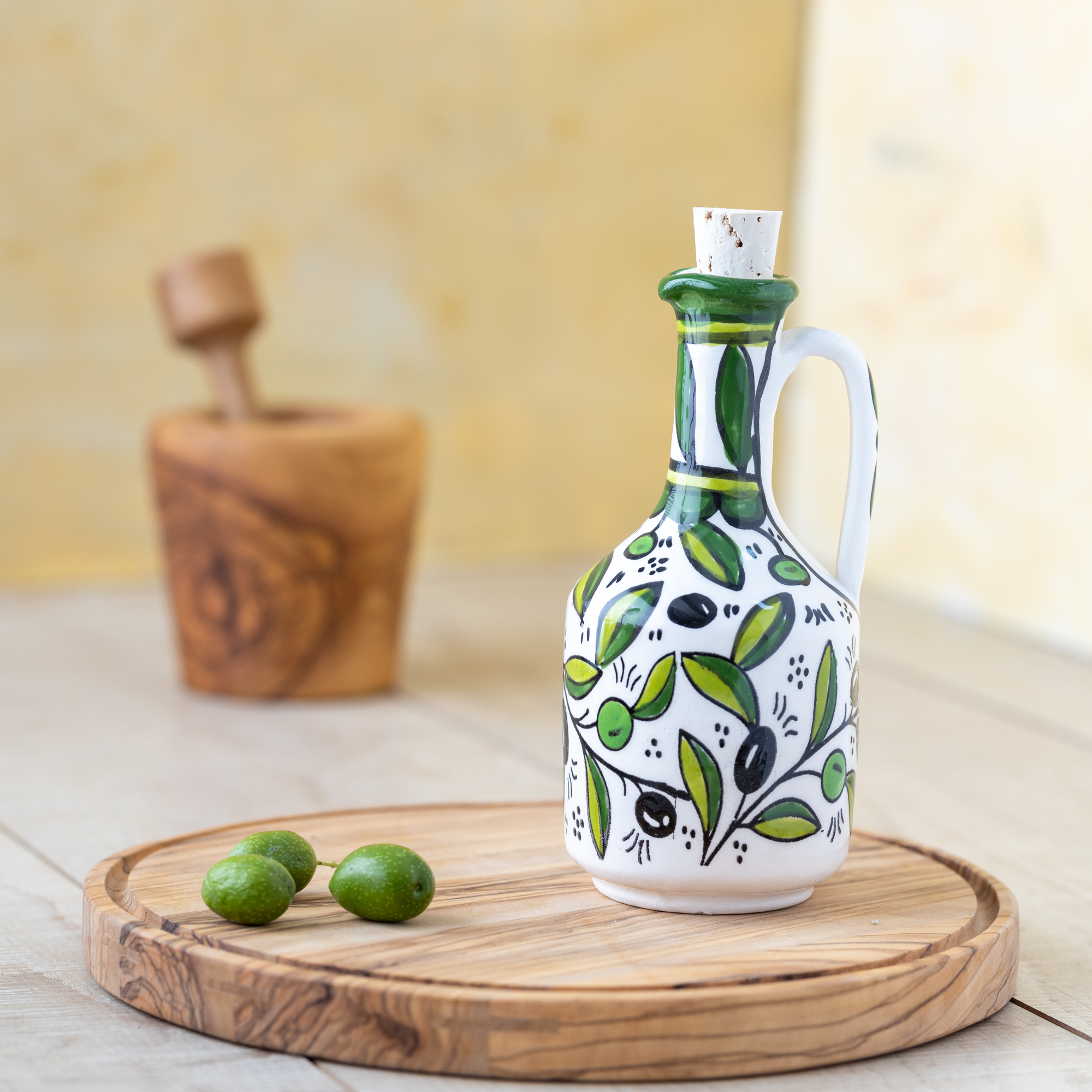 Handmade Ceramic Olive Oil Jug Handmade Ceramic Olive Oil Jug - Image 1