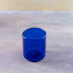 Hand-Blown Short Blue Glass