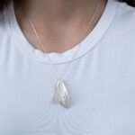 Silver Olive Double Leaf Pendant