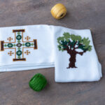Embroidery Olive Tree Stole