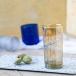 Hand-Blown Shimmering Matte Orange Glass