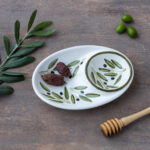 Handcrafted Divided Ceramic Serving Plate