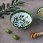 Handmade Olive Ceramic Bowl