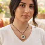 Holy Land Stone Pendant With Olive Wood(Mother Of Pearl Peace Dove) - Image 2