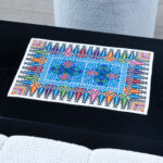 2 Square Pine Embroidery Table Runner