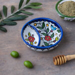 Small Divided Olive Ceramic Plate