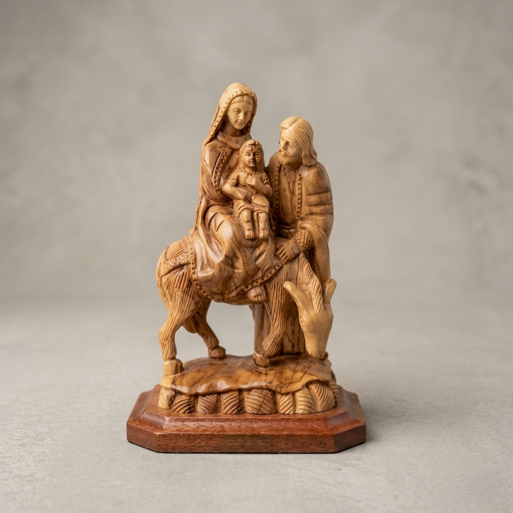 11-Olive wood Flee to Egypt Olive Wood Flight into Egypt - Image 1