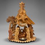 Small Olive Wood Musical Grotto