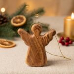Olive Wood Angel Ornament