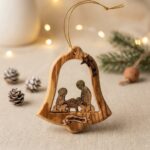 Olive Wood Christmas Bell Ornament