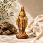 Olive Wood Virgin Mary Handmade Carving