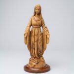 Olive Wood Virgin Mary Handmade Carving - Image 2