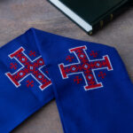 Simple Blue Stole with Cross